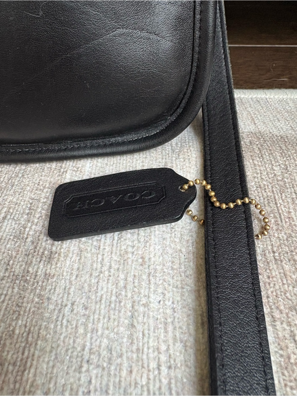 COACH Vintage Sidepack Black Leather Crossbody Shoulder Bag Handbag Purse 9978 - Picture 11 of 12